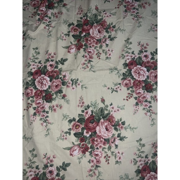 Liz Claiborne Home Shabby Chic Decorator Fabric Yellow Rose Floral 2.5Yard Scrap - Picture 1 of 5